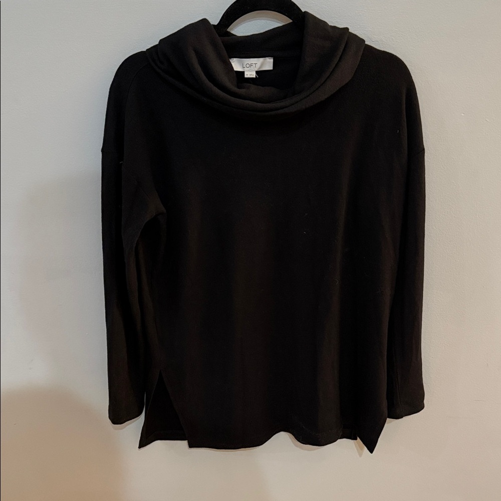 LOFT Women's Classic Black Cowl Sweater